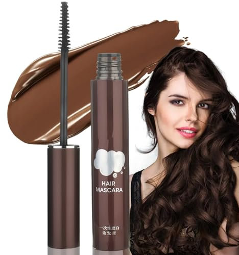 Temporary Root Touch Up,Root Touch Up Stick with Brush,Long-Lasting Grey Hair Coverage for Men and Women,Hair Mascara for Grey Hair,Waterproof and Sweat-Proof,Safety of Ingredients(Black Brown)