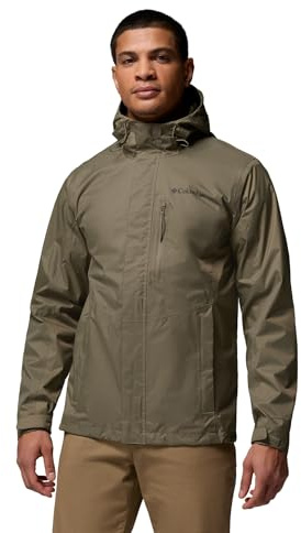 Columbia Pouring Adventure 3 Giacca impermeabile da uomo, verde pietra, L