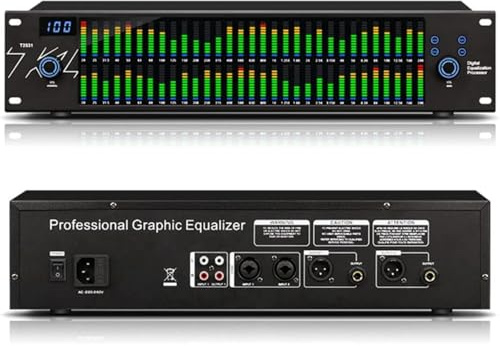 Ecualizador Digital T2531 con reducción de Ruido, Pantalla de Espectro LED, procesamiento de Audio Dual 31, antiaullidos, Utilizado para escenarios de KTV, Nivel estéreo.