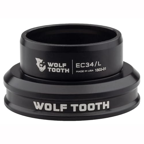 Wolf Tooth | Premium EC Headsets | External Cup EC34/30 Lower Cup | Black | Lightweight Aluminium Headset Stainless Steel Bearings Wide Colour Range