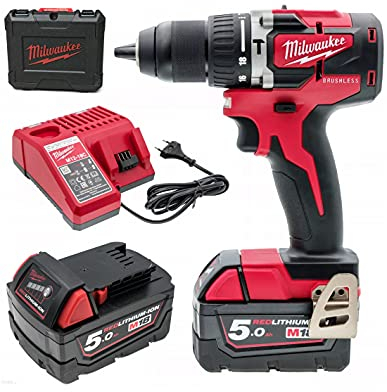 Milwaukee 4933464558 M18 CBLPD-502C Hammer Drill 18 Volt 5.0 Ah Compact Brushless