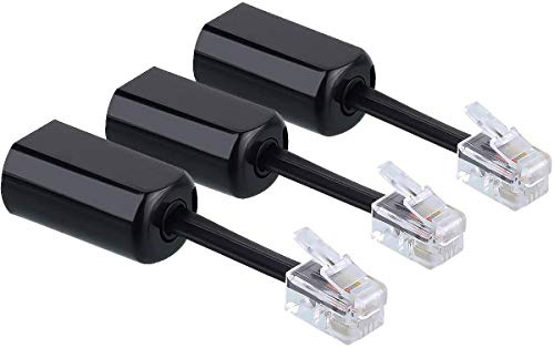 SHONCO Cordon Téléphonique Démêlant, Téléphone Câble Démêlant Anti-enchevêtrement Câble Rotatif à 360 °pour Ligne Fixe Untangler Noir (3 pièces)