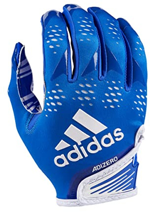 adidas Adizero 12 Football Receiver Gloves, Royal/White, Small