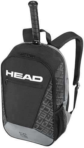HEAD Core Tennis Backpack, Holds 2 Racquets, Padded Straps, Black
