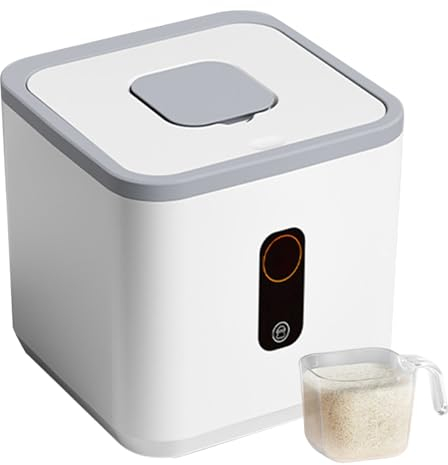 Distributeur de riz 5Kg, Récipient à riz de qualité alimentaire Récipient de stockage hermétique à l'épreuve de l'humidité Boîte à céréales et farine avec gobelet de mesure pour la et le garde-manger