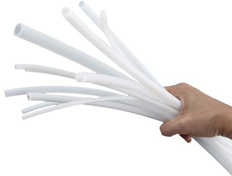 flexiable rubber PTFE Tube Pipe Filament White High Temperature Corrosion Resistance 3D Printer Part Pipes drain elastic (Color : White, Size : ID 8xOD 11mm)