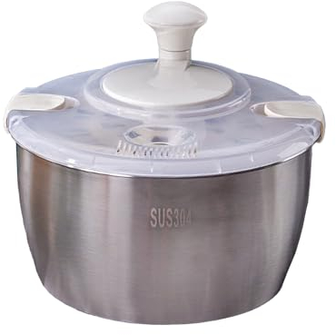 Sonhomay Centrifuga per insalata, 5 l, grande, multiuso, per insalata, con scarico, manuale per pulire lattuga, verdure e frutta