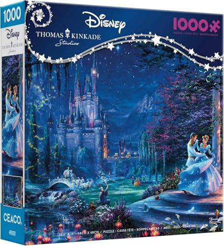 Ceaco - Thomas Kinkade - Disney - Cinderella - Dancing in The Starlight - 1000 Piece Jigsaw Puzzle