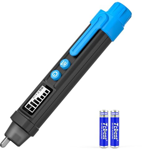 MESTEK Rilevatore di Tensione, 12V-1000V/48V-1000V Tester di Tensione Senza Contatto Penna, Sensibilità Indicatore di Tensione con NCV, Cercafase, Allarme Buzzer a LCD, Filo Breakpoint Finder