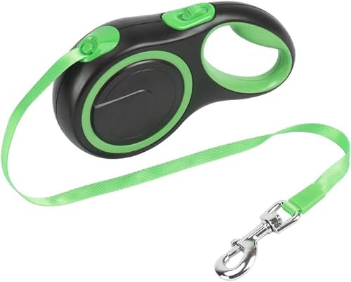 Hanjing Guinzaglio retrattile da 10 m, guinzaglio automatico retrattile, materiale ABS antibatterico, robusto e durevole, adatto per cani e gatti.