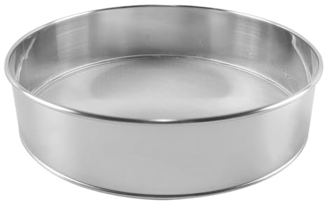 Nicear Setaccio per farina in acciaio inossidabile da 60 maglie, setaccio per cottura manuale, setaccio rotondo di grande capacità per zucchero a velo, farina per dolci e polvere