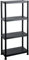 4/5 Tier Black Plastic Shelving Unit Storage Organised Garage/Home/Pantry Racking Shelf Shelves Workbench Workman Bays Racking Tools Paint Stationary Parts (4 Tier)