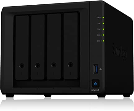 Synology DS420+ 16TB 4 Bay Desktop NAS System, installiert mit 4 x 4TB Seagate IronWolf Festplatten