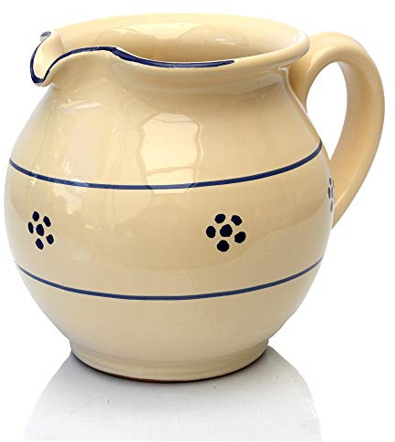 Colì, pichet Rond de 15 cm, série Stelle, pichet à Eau, pichet à vin, pichet et pichets de Table, pichet en Terre Cuite