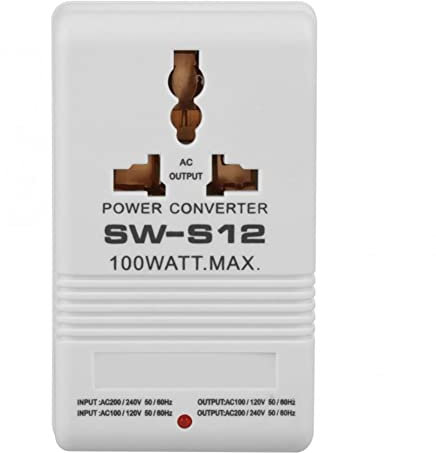 VERAWE SW-S12 100W 110V/120V to 220V/240V Step-Up Down Voltage Transformer Converter Travel Dual Channel Power Converter