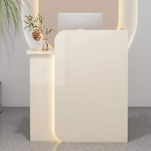 Rezeption,Tresen Bar Theke,Empfangstresen,Rezeptionstheke,Counter Computerschrank,Empfangstheke,Hausbar Theke,Nagelstudio Tisch,Tresen Bartheke,Verkaufstheke,Thekentisch,Büromöbel MDF(Milk coffee colo