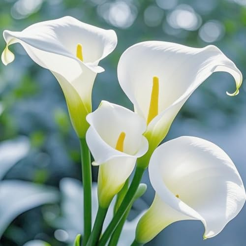 Bulbos de cala, cala blanca: resistente, perenne y fácil de cultivar. Regalos para los amantes del jardín.-E-8 bulbos