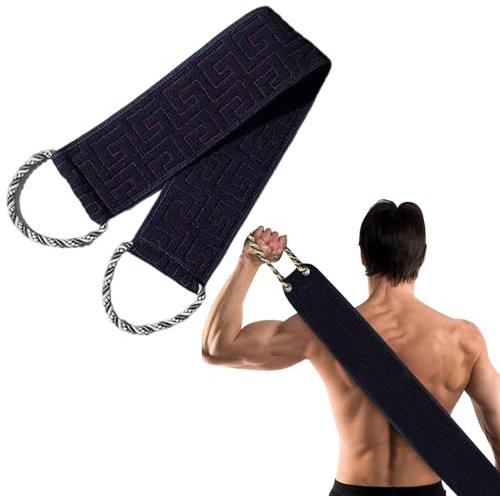 Scrubber per la Schiena, Spazzola Posteriore Doccia Massaggio Della Schiena con manici, Migliora la Pelle, Unisex(nero/33.5 pollici)