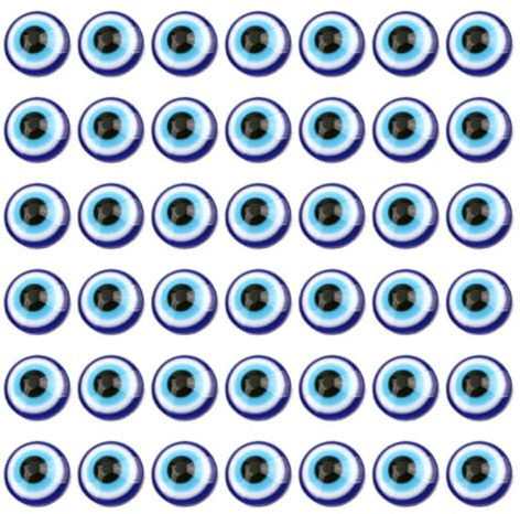 ULTECHNOVO Charme en Plastique Bleu Œil du Mauvais Œil pour Création de Bijoux Diy, Décoration Chic et Unique, Scrapbooking et Développement Créativité