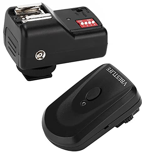 Topiky Disparador de Flash Remoto inalámbrico por Radio de 16 Canales con Receptor con Zapata Universal Compatible con SB-900, SB-800, 580EX II, 550EX, 540EZ, AF-540 FGZ, AF-360 FGZ, FL-50