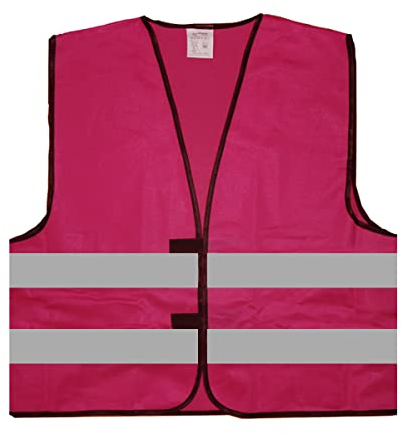 Cre9tive Warnweste BZW. Signalweste bunt mit reflektierenden Streifen- Größe L/XL, Magenta
