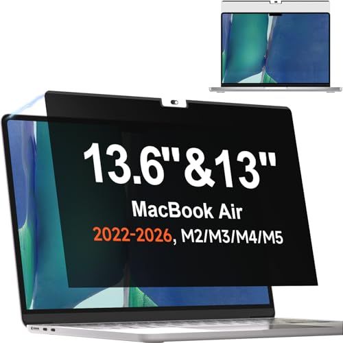 Magnético Filtro de Privacidad Compatible con MacBook Air 13.6 Pulgadas(2026,M5)(2025,M4)(2024,M3) (2022, M2), Filtros de Pantalla para MacBook Air M5, Privacy de Protector Pantalla para MacBook 13.6