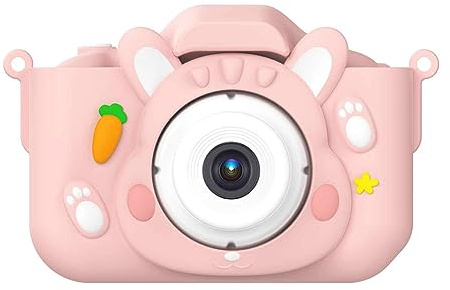 liovitor Barnkamera foto videospel foto filterram multifunktionell bärbar hölsterkamera lätt att använda 83 x 61 x 48 mm rosa