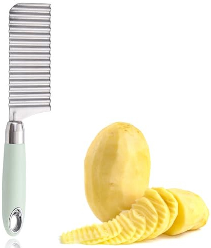 EBHO Taglia Patate Fritte Taglia Verdure Taglia Verdure Multifunzione Coltello Ondulato Cucina Accessori per Verdure, Frutta, Insalata