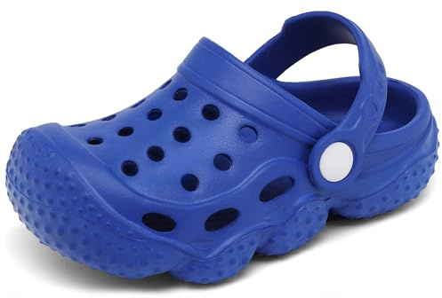 INMINPIN Unisex Bambini Zoccoli Ragazzi Ragazze Bambino Sandali da Giardino Estivi Ciabatte Scarpe Mare Spiaggia Piscina,Blu,32 EU= Fabbricante 33