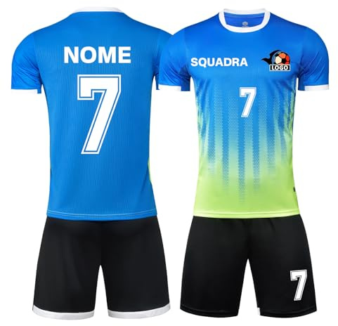 LAIFU Maglia da Calcio Personalizzata Uniforme per Donne Uomini Camicia da Calcio Personalizzata per Ragazzi con Il Vostro Nome Nome Squadra Numero Logo