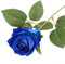 Eawfgtuw Künstliche Samt-Rose, 51 cm, einzelner Stiel, Seidenblume, realistisch, lebensecht, Hochzeit, Heimdekoration, langlebig, verstellbar, 6 Farben erhältlich (blau)