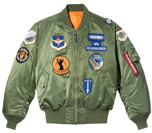Alpha Industries Men's Squadron MA-1 Flight Jacket - Sage (M)