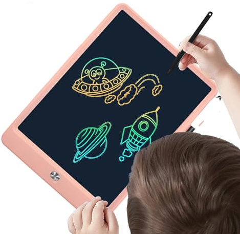 Tableta LCD para niños para dibujar – 25 cm Base educativa borrable colorida y reutilizable – Pizarra Doodle LCD – Para oficina, casa, escuela, vacaciones, dibujo