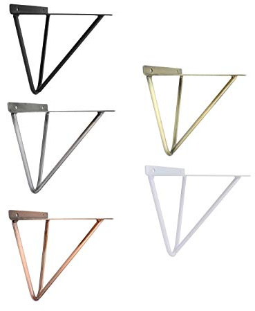 Natural Goods Berlin 2x | Regalhalter, Regalträger, Wandregal | Modell Fhain | viele Farben | (160mm, Schwarz)