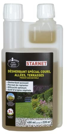 Start Désherbant concentré cours allées terrasses BIOCONTRÔLE autodoseur 400ml 0,4L DAP400