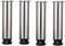 Drenky 4 Stück Möbelfüße Metall Tischbeine Metall 20cm Rund Edelstahl Gebürstet möbelfüße verstellbar Tischbeine Höhenverstellbar Gesamthöhe 200mm-215mm Kommen Mit Edelstahlschrauben für Möbel Projekt