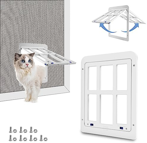 Xikulia Kattlucka fluggaller, husdjurslucka, insektsnät automatisk stängning, hundlucka, balkongdörr för insektsskärmdörr, låsbar husdjursdörr för katter/hundar ()