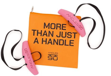 Angles90 Pink Grips - Originale Gym-Griffe für LAT-Zug, T-Bar-Rudern, Kabelmaschine, D-Griff, Griffkrafttrainer & Fitnessgeräte - Dynamic Grips - Fitness Zubehör Gym - Klimmzuggriffe Einhängen