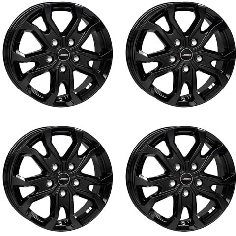 4x AUTEC Felgen Alufelgen KISO 7.0x17 ET62 5x130 Schwarz kompatibel mit Fiat Ducato