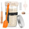 Sauerteig Starter Set, 1000ml Sauerteig Starter Glas mit Silikonspatel,Messband & Thermometer, Sauerteig Glas, Sourdough Starter Kit, Anstellgut Glas Behälter, Sauerteig Brot backen Zubehör