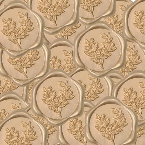 Wax Seal Stamp Kit with 60PCS Wax Seal Stickers,Self-Adhesive Sealing Wax Stickers for Invitations, Envelopes, Gifts, and DIY Projects