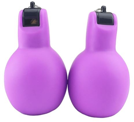 rockible Lot de 2 sifflets à Main pour entraîneurs, sifflets de Sport, d'entraînement pour intérieur et extérieur, Violet