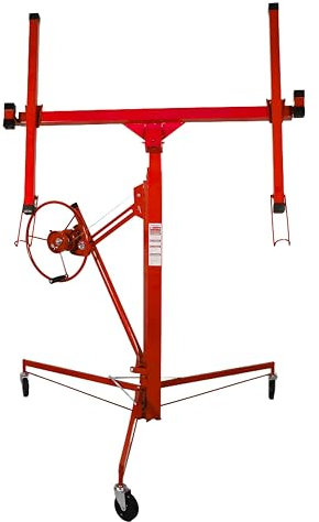 lève-plaques de plâtre XXL TEENO,Plateforme élévatrice inclinable,Aide de montage de panneaux en placoplâtre,capacité de charge max. 68 kg,Hauteur 140-325 cm, Deux livraisons de colis