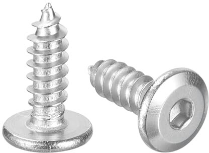 QUARKZMAN M5 x 16mm (25 Pezzi) Viti A Testa Cava Piatta Rotonda, Viti Autofilettanti In Acciaio Inossidabile A Filettatura Completa Con Testa Esagonale Per Mobili In Legno