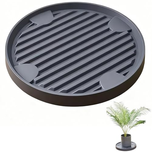 YULIAO Rullo per Piante per Esterni, Resistente Carrello per Piante, Rullo per Piante in Plastica, Base per Vaso Mobile Supporto Adatto a Una varietà di Ambienti Interni Ed Esterni (Grigio)