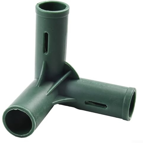 Honseadek Conector de marco de invernadero, soporte de junta resistente para tubería de PVC, conector de marco de tubo de 19 mm, accesorio de invernadero resistente a la intemperie para 385022-03N (1