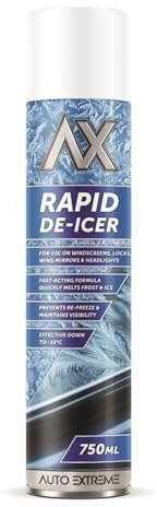 BURAKH De-Icer Spray 750ml | Fast Acting Car Windscreen Ice & Frost Remover | Rapid Snow Melting Formula for Clear Winter Visibility | Car Window & Mirror Deicer (750ML)
