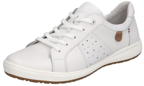 Josef Seibel Women Low-Tops Caren 01, Ladies Trainers,Width G (Regular),Removable Insole,lace up Shoe,Sports Shoe,Leisure,White (Weiss),40 EU / 6.5 UK