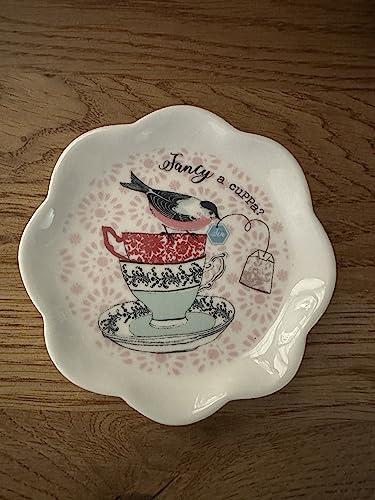 David Mason Design Teabag Tidy, Porcelain Oval White, Perfect Kitchen Accessory