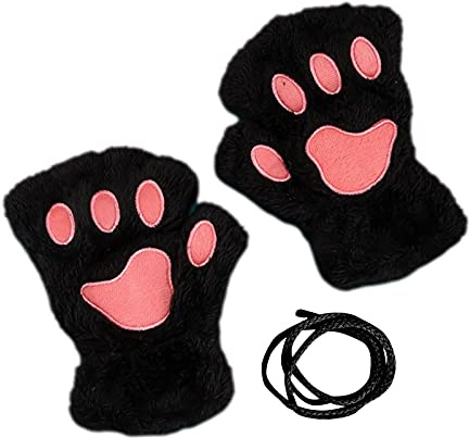 Mitaines en Griffe Chat - Mitaines en Peluche - Mitaines Chaudes pour l'hiver - pour Enfants et Femmes